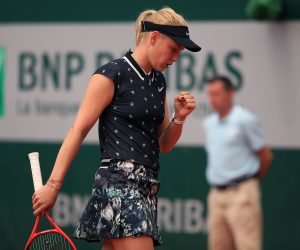 Pariz, 27.5.2019.- U prvom kolu Roland Garrosa Donna Vekić pobijedila je ruskinju Liudmilu Samsonovu 6:2, 6:4. Na slici Donna Vekić.
foto HINA/ HTS/ Mario ĆUŽIĆ/ ml