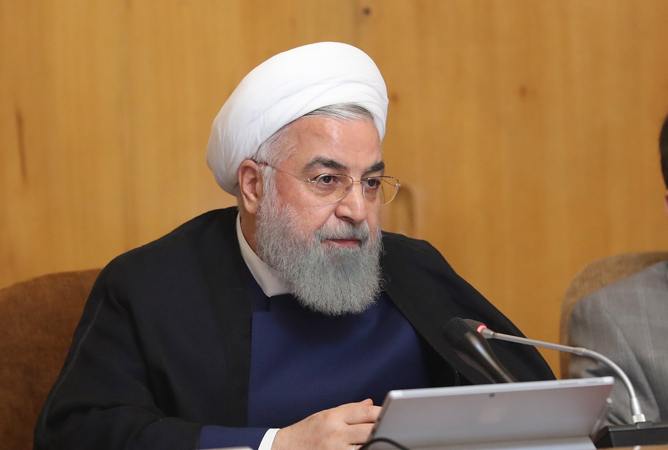 epa07609579 A handout photo made available by the presidential office shows, Iranian president Hassan Rouhani speaks during the weekly cabinet meeting in Tehran, Iran, 29 May 2019. According to media reports, Rouhani mentioned the nuclear deal with the US might be possible if Washington stopped the sanctions on Tehran.  EPA/HO HANDOUT  HANDOUT EDITORIAL USE ONLY/NO SALES