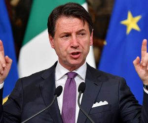 epa07623187 epa07623150 Italian Prime Minister, Giuseppe Conte, holds a press conference at Chili Palace in Rome, Italy, 03 June 2019. Italian media report Conte was expected to make an announcement related to ongoing tensions in the Italian coalition government 
and in particular related with the Five Star Movement and far-right party League.  EPA/ETTORE FERRARI  EPA-EFE/ETTORE FERRARI