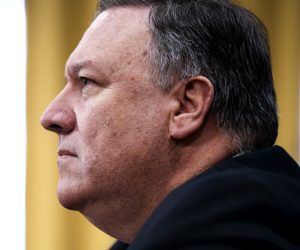 epa07642042 US Secretary of State Mike Pompeo testifies before the Senate Caucus on International Narcotics Control in the Dirksen Senate Office in Washington, DC, USA, 11 June 2019. Pompeo said the State Department has focused much of its anti-narcotics efforts on fentanyl coming in from China.  EPA/JIM LO SCALZO