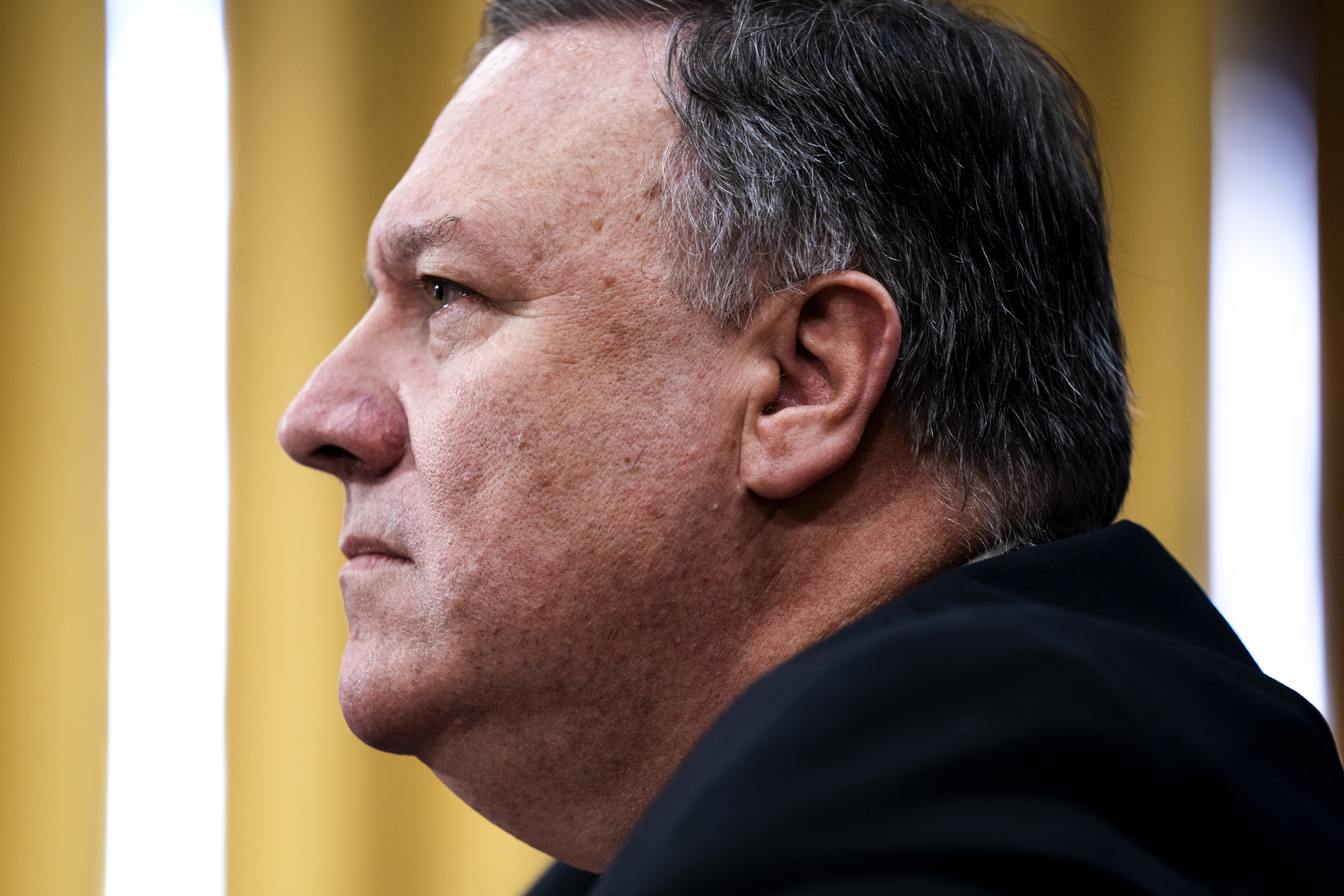 epa07642042 US Secretary of State Mike Pompeo testifies before the Senate Caucus on International Narcotics Control in the Dirksen Senate Office in Washington, DC, USA, 11 June 2019. Pompeo said the State Department has focused much of its anti-narcotics efforts on fentanyl coming in from China.  EPA/JIM LO SCALZO
