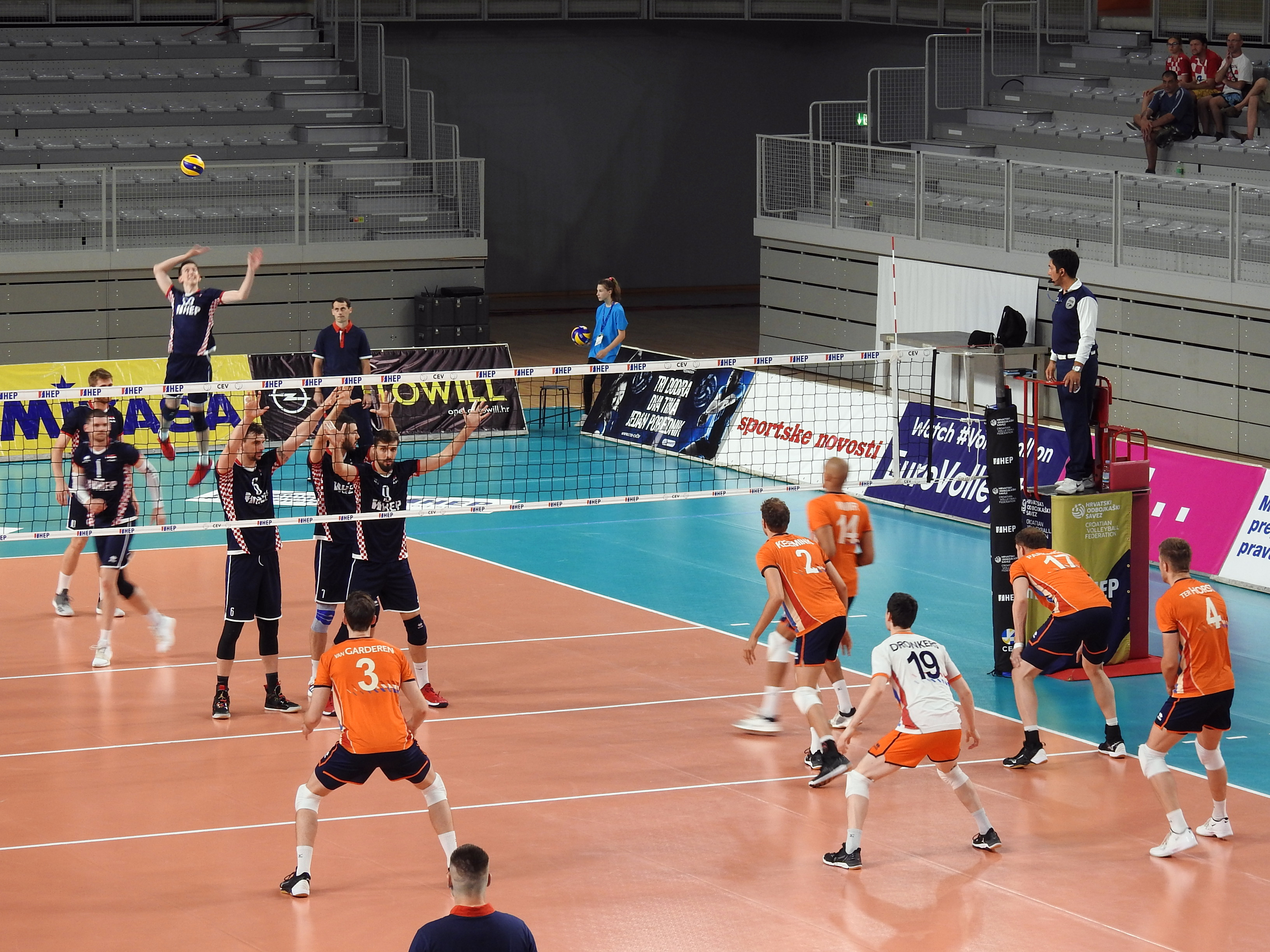 Varaždin, 15.06.2019. - Utakmica odbojkaške Europske zlatne lige između reprezentacija Hrvatske i Nizozemske u varaždinskoj Areni.
foto HINA/ Siniša KALAJDŽIJA/ ml