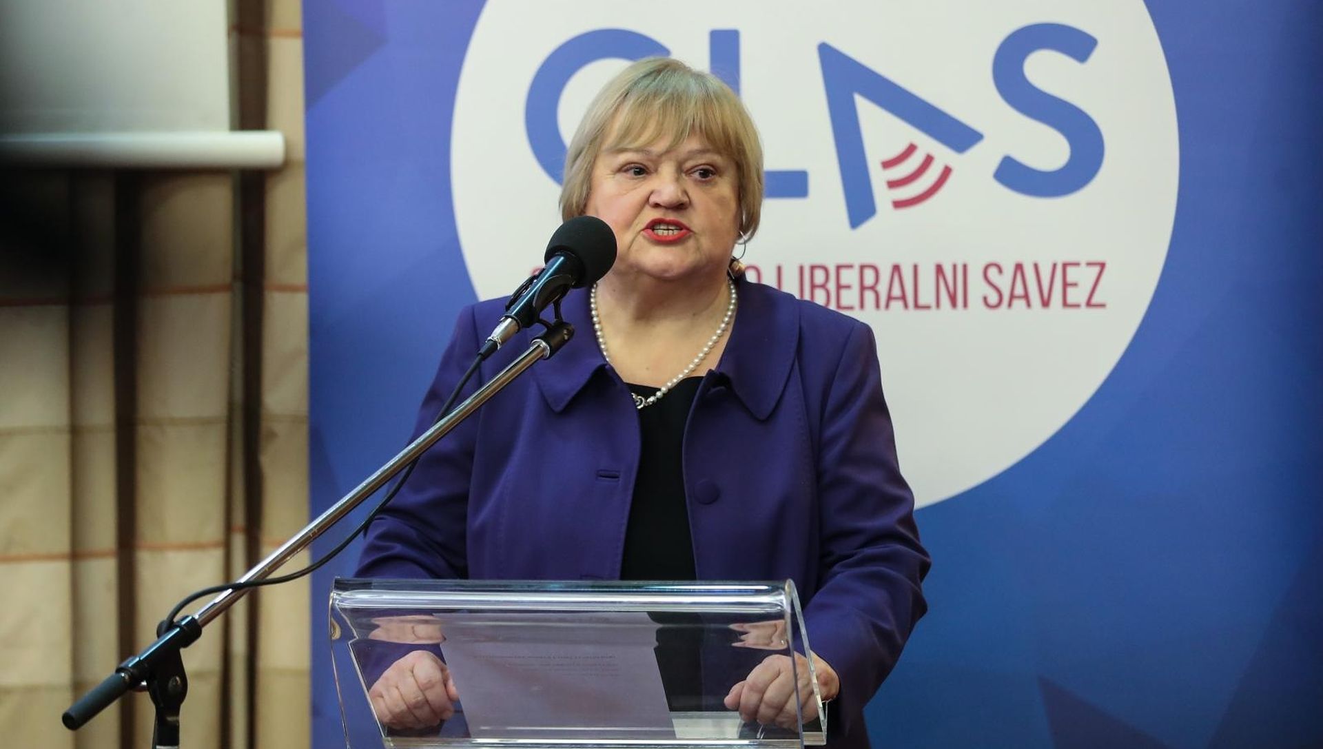 Zagreb: Izborna konvencija Građansko-liberalnog saveza 03.02.2019., Hotel International, Zagreb - Izborna konvencija Gradjansko-liberalnog saveza i predstavljanje kandidata GLAS-a na zajednickoj listi Amsterdamske koalicije za izbore za Europski parlament. Anka Mrak Taritas. 
Photo: Robert Anic/PIXSELL