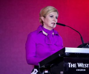 04.06.2019., Zagreb, hotel Westin - Konferencija Hrvatsku kakvu trebamo - Novi imidz Hrvatske. Pozdravni govor: Kolinda Grabar Kitarovic, predsjednica Republike Hrvatske.
Photo: Igor Kralj/PIXSELL