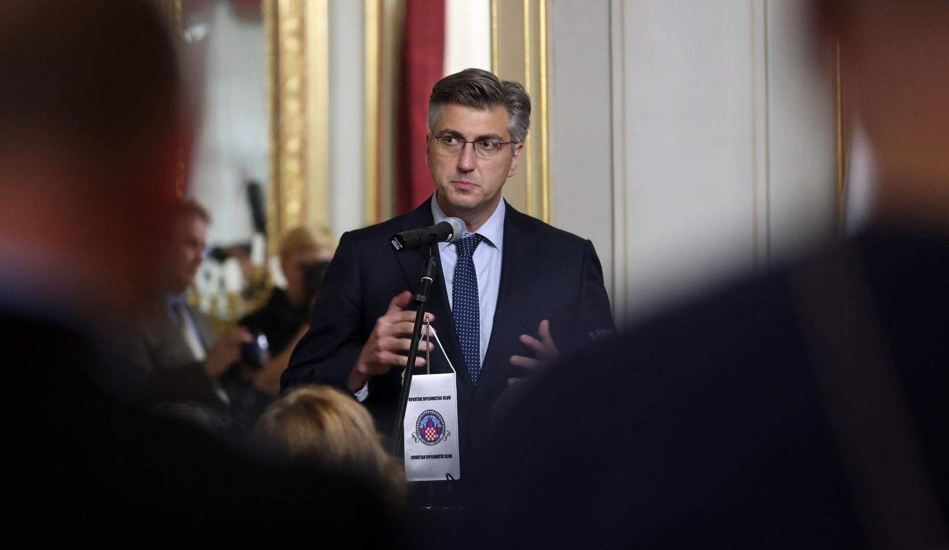 05.06.2019.,Zagreb - Palaca Dverce.Predsjednik Vlade Andrej Plenkovic sudjeluje na svecanom obiljezavanju Dana hrvatske diplomacije u organizaciji Hrvatskog diplomatskog kluba. Phot: Robert Anic/PIXSELL