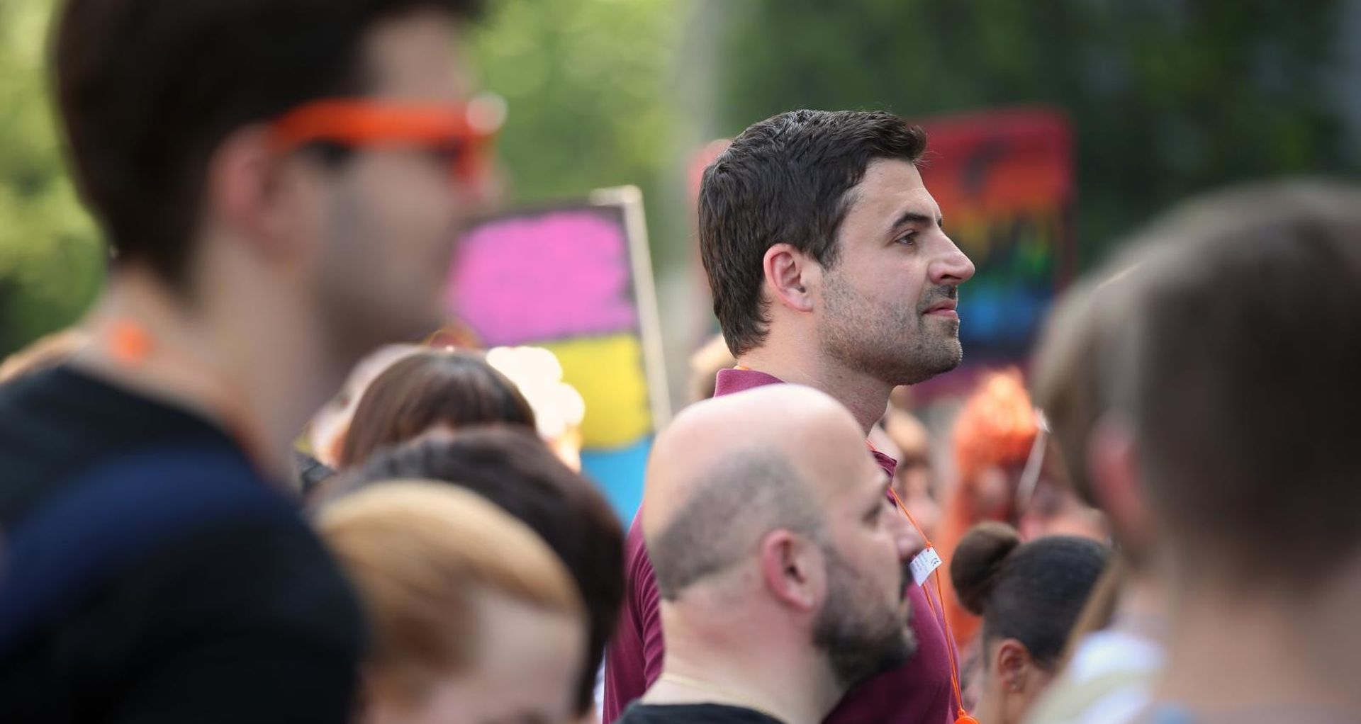 08.06.2019., Zagreb - 18. Povorka ponosa LGBTIQ osoba i obitelji Zagreb Pride 2019. pod sloganom "Osamnaest ponosnih godina". Davor Bernardic.Photo: Slavko Midzor/PIXSELL