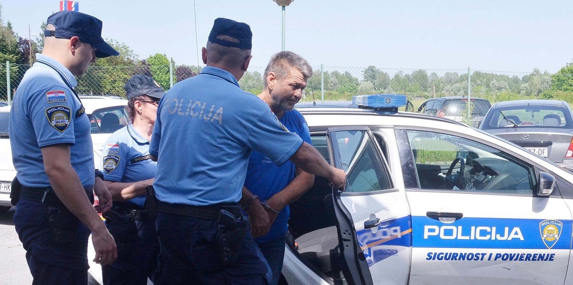 07.06.2019., Sisak - Vozac kamiona koji je na odmoristu autoceste A3 kod Novske usmrtio dvije djevojcice priveden je u Zupanijsko drzavno odvjetnistvo u Sisku. 
Photo: Nikola Cutuk/PIXSELL