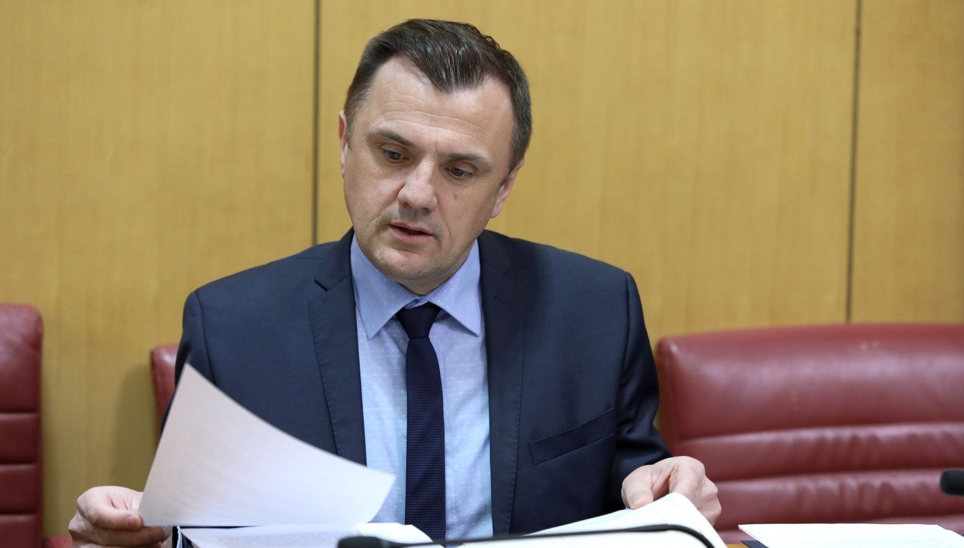 11.04.2019., Zagreb - Sabor je 11. sjednicu nastavio raspravom o izmjenama i dopunama Zakona o obvezama i pravima drzavnih duznosnika. Darko Nekic.
Photo: Patrik Macek/PIXSELL
