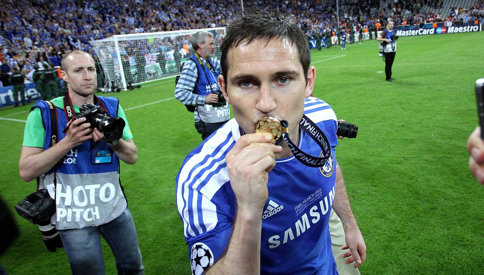 19.05.2012., Muenchen, Njemacka - Finalna utakmica Lige prvaka, FC Bayern Muenchen - Chelsea FC. Chelsea je osvojio Lgu prvaka boljim izvodjenjem jedanaesteraca 5-4, nakon sto je u regularnom dijelu i produzetcima rezultat bio 1-1. Frank Lampard. 
Photo: Goran Stanzl/PIXSELL