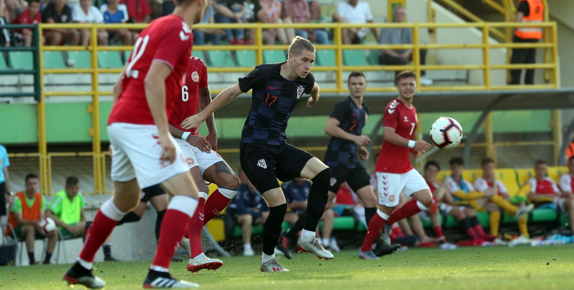 12.06.2019. , Pula - Stadion Aldo Drosina. Prijateljska medjunarodna nogometna utakmica U-21, Hrvatska-Danska. Toma Basic
Photo: Goran Kovacic/PIXSELL