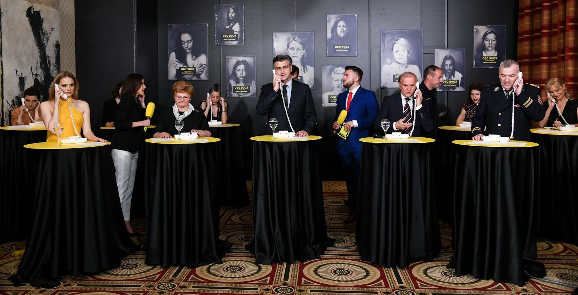 14.06.2019. Zagreb - U hotelu Esplanade odrzana humanitarna vecer #SPASIME. Fond #SPASIME pruza pomoc zrtvama obiteljskog nasilja. Jelena Veljaca, Nada Murganic, Andrej Plenkovic, Drazen Bosnjakovic  Photo: Josip Regovic/PIXSELL