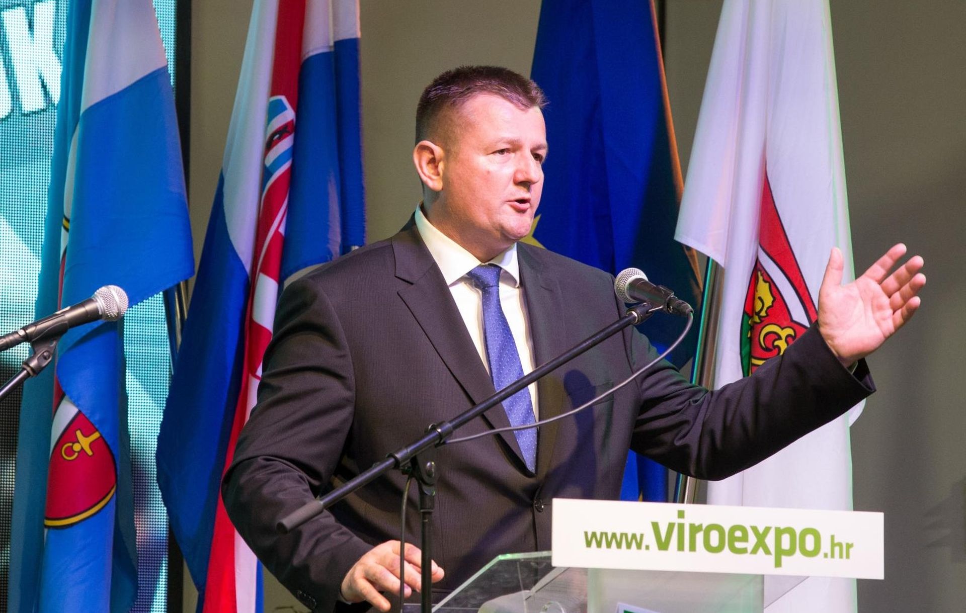 15.03.2019., Virovitica - Otvorenje 24. medjunarodnog sajma gospodarstva, obrtnistva i poljoprivrede Viroexpo. Gradonacelnik Virovitice Ivica Kirin. 
Photo: Dubravka Petric/PIXSELL
