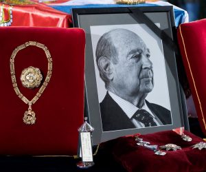 20.05.2016., Oplenac, Srbija - Sprovod Kneza Aleksandra Kardjordjevica u crkvi Svetog Djordja na Oplencu. Knez Aleksandar, sin kneza Pavla i knjeginje Olge i cukununuk Vozda Srbije Djordja Petrovica ? Kardjordja umro je nedavno u Parizu. 
Photo: Srdjan Ilic/PIXSELL