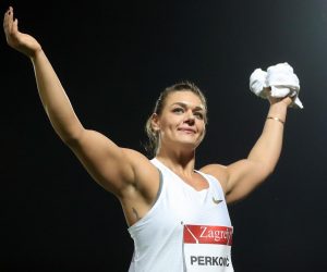 04.09.2018., SRC Mladost, Zagreb - IAAF World Challenge Zagreb - 68. memorijal Borisa Hanzekovica. Bacanje diska, zene. Sandra Perkovic. Sandra PErkovic upisana je u povijest time sto je jedina atleticarka u povijesti koja je osvojila pet uzastopnih kontinentalnih titula prvakinje u pojedinacnim disciplinama. Photo: Igor Kralj/PIXSELL