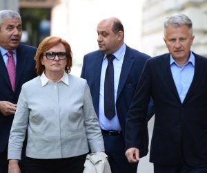 24.5.2016., Zagreb -  Nastavak pripremnog rocista u slucaju fimi medija Ivi Sanaderu i ostalima na Zupanjiskom sudu. Mladen Barisic i Nevenka Jurak. Photo: Marko Prpic/PIXSELL