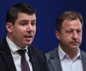 25.04.2019., Zagreb - Nikola Grmoja i Tomislav Panenic odrzali su konferenciju za medije na temu gospodarskog pojasa.
Photo: Jurica Galoic/PIXSELL