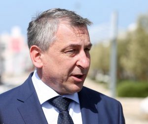 25.04.2019., Pirovac - Potpredsjednik Vlade RH i ministar graditeljstva i prostornoga uredjenja Predrag Stromar dao izjavu za medije uoci svecane sjednice u povodu Dan opcine Pirovac. 
Photo: Dusko Jaramaz/PIXSELL