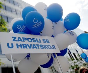 29.05.2018., Zagreb - Na Europskom trgu, Ministarstvo rada i mirovinskog sustava i Hrvatski zavod za zaposljavanje predstavili su akciju "Zaposli se u Hrvatskoj". Akcija je pokrenuta kako be se snaznije potaknulo zaposljavanje domace radne snage u Hrvatskoj, a odvija se na 45 lokacija diljem zemlje. Photo: Zarko Basic/PIXSELL