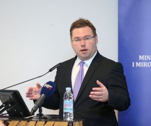 29.05.2019., HUB385, Zagreb - Ministar rada i mirovinskoga sustava Marko Pavic predstavio je novi Poziv Europskog socijalnog fonda za dostavu projektnih prijedloga Jacanje poslovanja drustvenih poduzetnika – faza I ukupne vrijednosti 100.010.000 kuna. Marko Pavic, ministar rada i mirovinskoga sustava. 
Photo: Luka Stanzl/PIXSELL