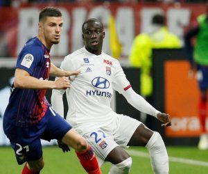 FILE PHOTO: Ligue 1 - Olympique Lyonnais v Caen FILE PHOTO: Soccer Football - Ligue 1 - Olympique Lyonnais v Caen - Groupama Stadium, Lyon, France - May 18, 2019   Lyon's Ferland Mendy in action with Caen's Frederic Guilbert   REUTERS/Emmanuel Foudrot/File Photo Emmanuel Foudrot