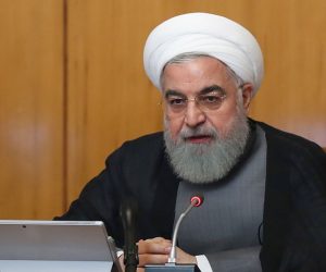 epa07674315 A handout picture made available by the presidential office shows, Iranian president Hassan Rouhani speaks during the cabinet meeting in Tehran, Iran, 26 June 2019. according to a media report, Iran's announcement that it expects to break limits on its stockpile on enriched uranium in next few days in relation to the US imposed anther sanctions on Iran, a move Tehran declared closed the door to diplomacy with the US  EPA/HO HANDOUT  HANDOUT EDITORIAL USE ONLY/NO SALES