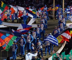 Minsk, 30.06.2019 - Sveèana ceremonija zatvaranja 2. Europskih igara Minsk 2019 na Dinamo stadionu u Minsku. 
foto HINA/ Damir SENÈAR/ ds