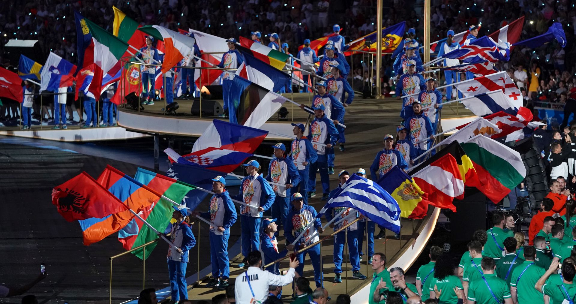Minsk, 30.06.2019 - Sveèana ceremonija zatvaranja 2. Europskih igara Minsk 2019 na Dinamo stadionu u Minsku. 
foto HINA/ Damir SENÈAR/ ds