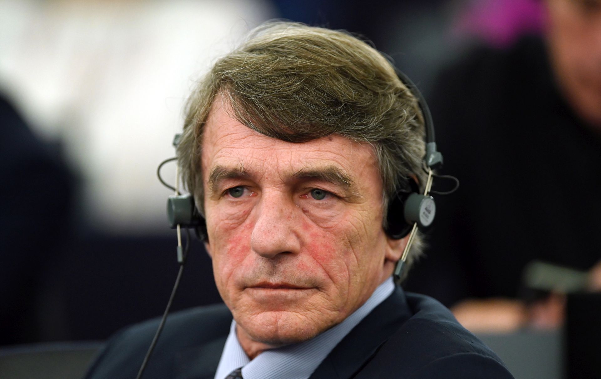 epa07691151 David-Maria Sassoli from the Group of the Progressive Alliance of Socialists and Democrats in the European Parliament speaks prior the vote on the Parliament's President at the European Parliament, in Strasbourg, France, 03 July 2019. A vote for the new EU Parliament's presidency had been postponed to 03 July 2019 following the parliament's inaugural session on 02 July.  EPA/PATRICK SEEGER
