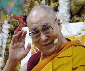 epa07696858 Tibetan spiritual leader the Dalai Lama attend a Long Life offering prayer given to him by former staff of the Central Tibetan Administration at the main Buddhist temple of Tsuglagkhang, near the town of Dharamsala, India, 05 July 2019. according to media reports, Dalai Lama announced that he is deeply sorry’ after an outcry from Twitter users over his tweet that female successor should be very attractive.  EPA/SANJAY BAID