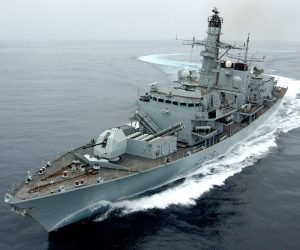 epa07709092 (FILE) - A handout photo made available by the British Ministry of Defence shows HMS Montrose, a Type 23 frigate, performing a series of tight turns in the Arabian Sea, 22 March 2005 (issued 11 July 2019). According to media reports, Iranian boats tried to intercept British Heritage, a British oil tanker, before being driven off by HMS Montrose.  EPA/MICK STOREY / HANDOUT MANDATORY CREDIT: MOD CROWN COPYRIGHT HANDOUT EDITORIAL USE ONLY/NO SALES