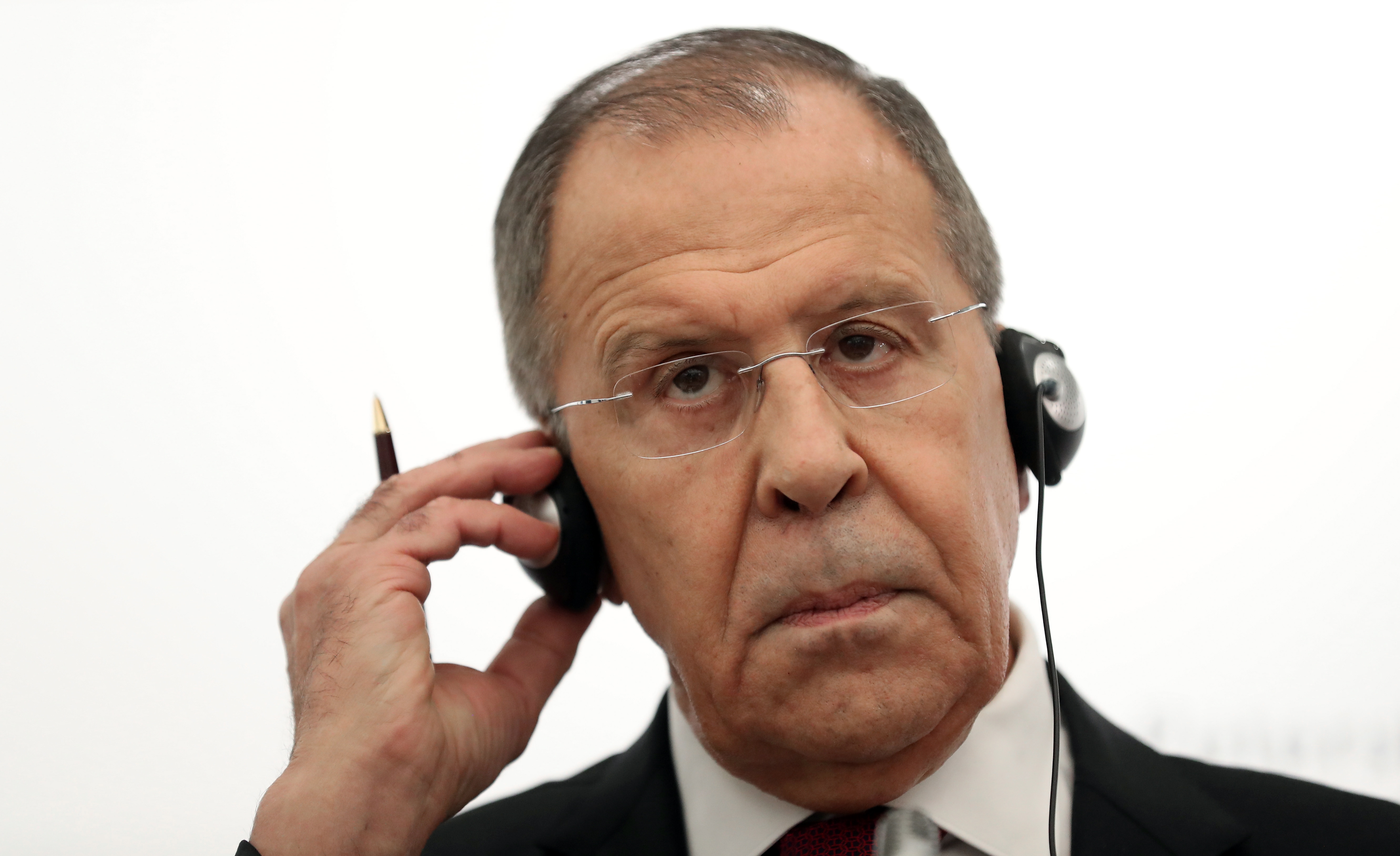 epa07725025 Russia's Foreign Minister Sergei Lavrov attends the Petersburg Dialogue at the Petersberg near Bonn, Germany, 18 July 2019.  EPA/FRIEDEMANN VOGEL