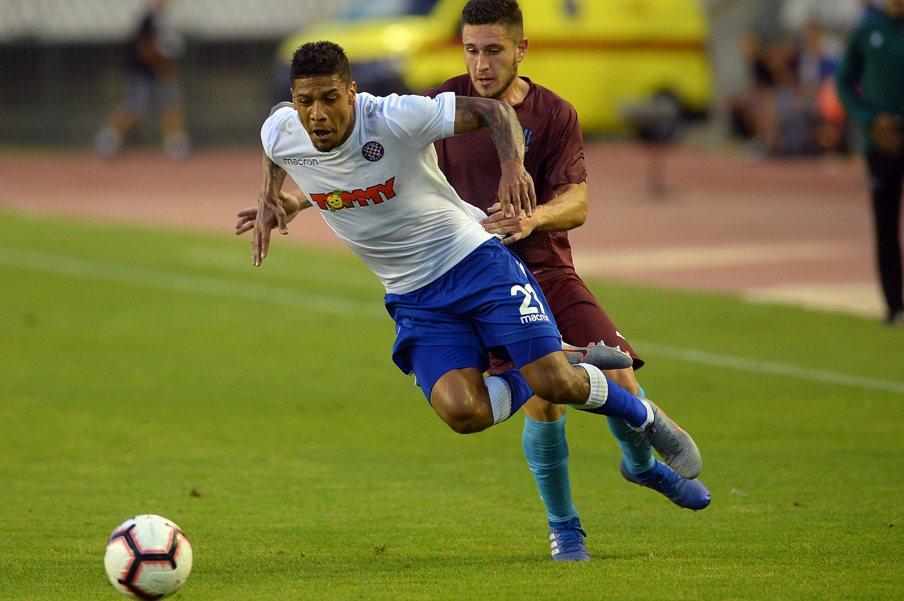 Split, 18.07.2019 - Uzvratna utakmica 1. pretkola nogometne Europske lige Hajduk - Gzira United. Na slici igrač Hajduka Jairo.                                                  foto HINA/ Mario STRMOTIĆ/ ms