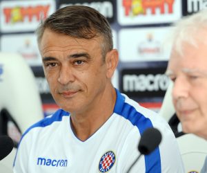 Split, 20.07.2019 -Prestavljen novi trener Hajduka Damir Burić.                                            foto HINA/ Mario STRMOTIĆ/ ms