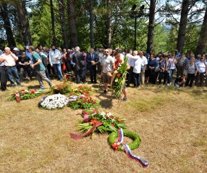 Srb, 27.7.2019. - Srpsko narodno vijeće (SNV) i Savez antifašističkih boraca i antifašista RH (SABA RH) obilježili su Dan ustanka naroda Hrvatske u Srbu. 
foto HINA/ Mladen VOLARIĆ/ ml