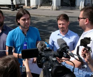 Zagreb, 30.07.2019. - Konferencija za medije Živog zida povodom sjednice Nadzornog odbora HBOR-a.
Na fotografiji Ivan Vilibor Sinčić.
foto HINA/ Edvard ŠUŠAK/ es