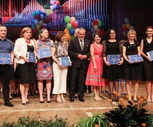 05.07.2019., Zagreb - U Koncertnoj dvorani Vlatroslava Lisinskog odrzana je svecana dodjela nagrada "Profesor Baltazar" kojom su nagradjeni ucenici, ucitelji i nastavnici osnovnih i srednjih skola Grada Zagreba koji su na drzavnim natjecanjima osvojili prvo, drugo ili trece mjesto. Photo: Marin Tironi/PIXSELL