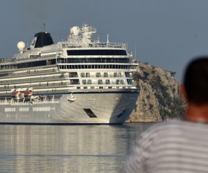 06.07.2019., Sibenik - Kruzer Viking Star uplovio u kanal Sv. Ante u Sibeniku.
Photo: Hrvoje Jelavic/PIXSELL