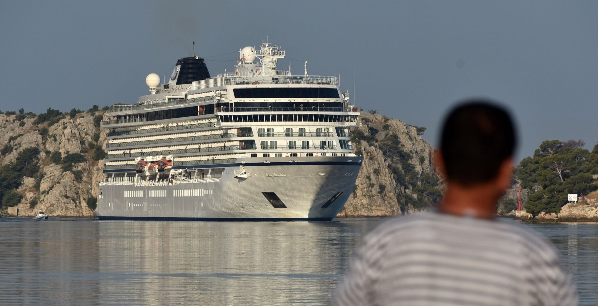 06.07.2019., Sibenik - Kruzer Viking Star uplovio u kanal Sv. Ante u Sibeniku.
Photo: Hrvoje Jelavic/PIXSELL