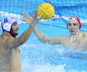 07.04.2018., bazen Kantrida, Rijeka - Super finale LEN Europa Cupa, skupina B, 3. kolo, Srbija - Hrvatska. Dusko Pijetlovic, Marko Bijac. 

Photo: Nel Pavletic/PIXSELL