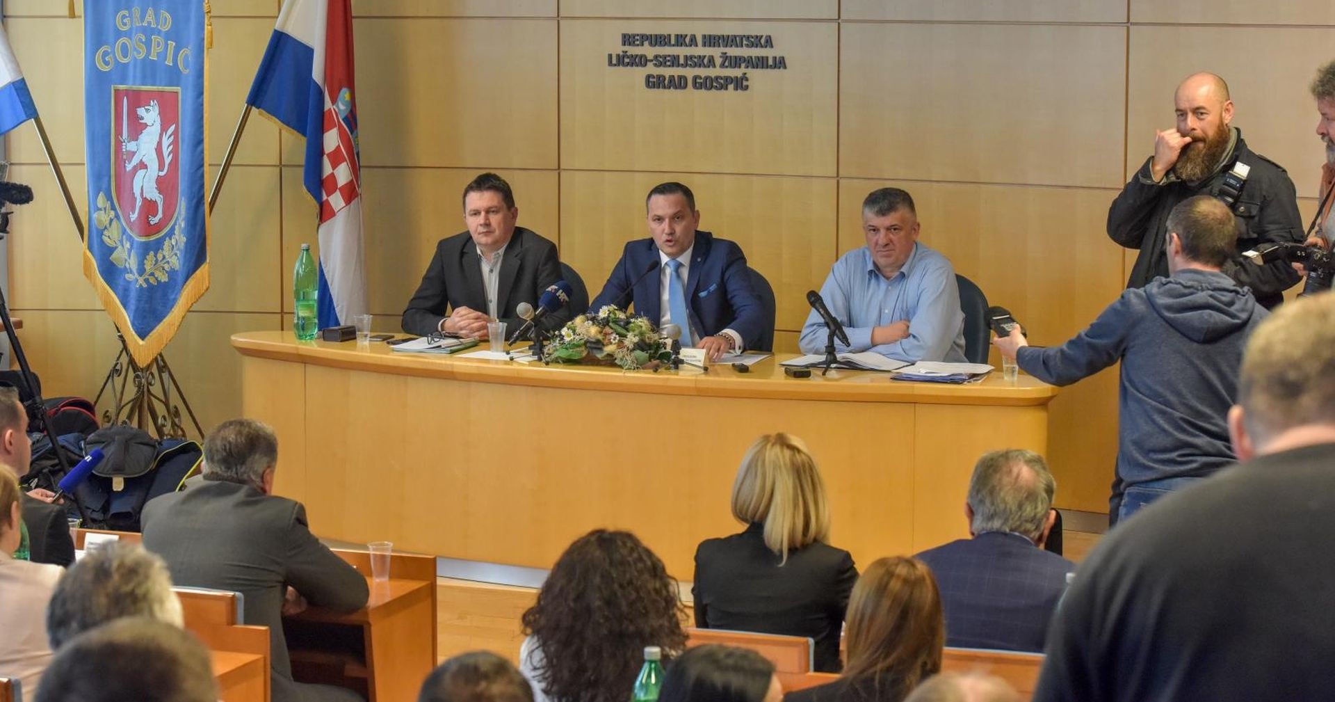 09.04.2019., Gospic -  Odrzana je konstituirajuca sjednica Zupanijske skupstine Licko senjske zupanije. Marijan Kustic (HDZ).
Photo: Dino Stanin/PIXSELL