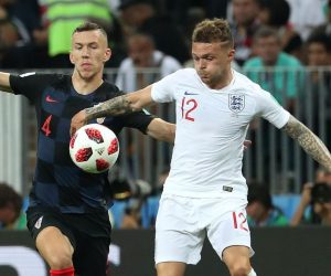 11.07.2018., stadion Luznjiki, Moskva, Rusija - Svjetsko nogometno prvenstvo 2018., polufinale, Hrvatska - Engleska. Ivan Perisic, Kieran Trippier. Photo: Igor Kralj/PIXSELL