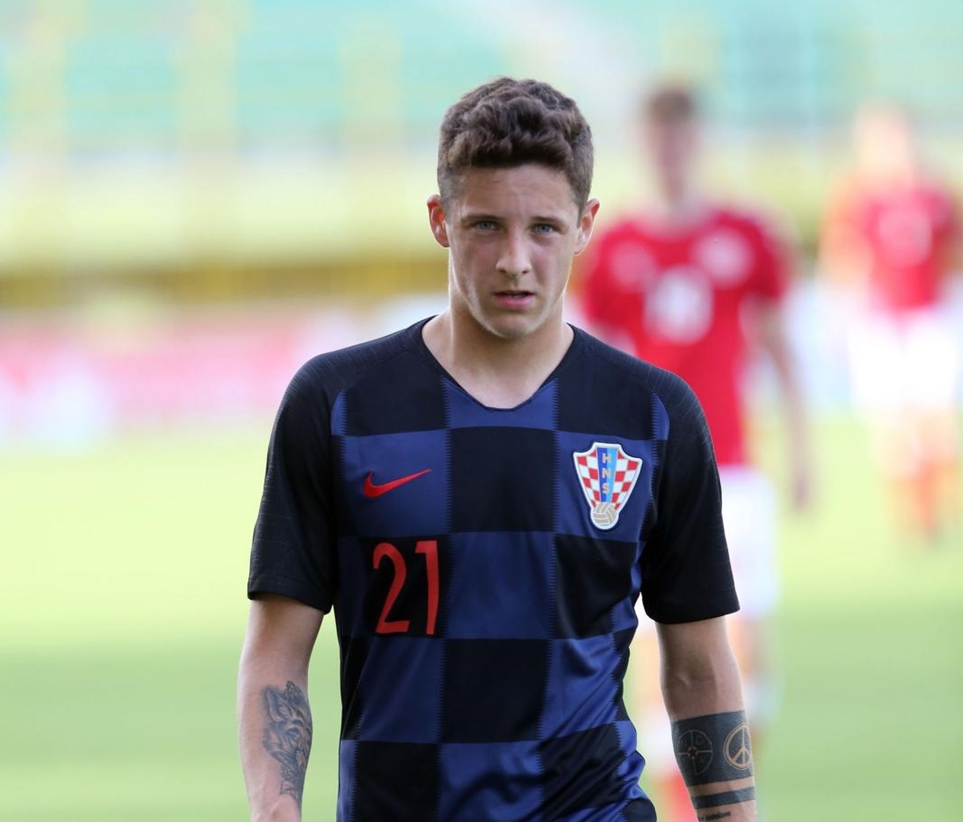 12.06.2019. , Pula - Stadion Aldo Drosina. Prijateljska medjunarodna nogometna utakmica U-21, Hrvatska-Danska. Domagoj Bradaric
Photo: Goran Kovacic/PIXSELL