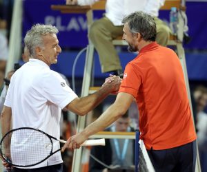 13.07.2019., Umag - 30. Plava laguna Croatia Open Umag 2019. Egzibicijski mec, Goran Ivanisevic, Goran Prpic. 
Photo: Goran Stanzl/PIXSELL