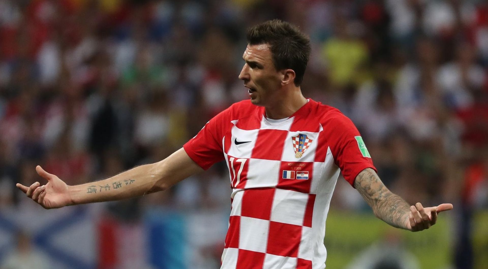 15.07.2018., stadion Luznjiki, Moskva, Rusija - Svjetsko nogometno prvenstvo 2018., finale, Francuska - Hrvatska. Mario Mandzukic.  Photo: Igor Kralj/PIXSELL
