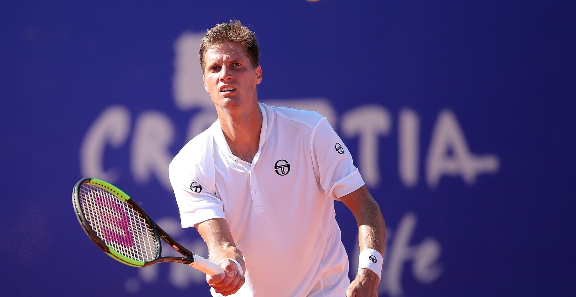 16.07.2019., Umag - 30. Plava laguna Croatia Open Umag 2019. 1. kolo, Marco Trungelliti, Argentina - Nino Serdarusic, Hrvatska. 
Photo: Goran Stanzl/PIXSELL