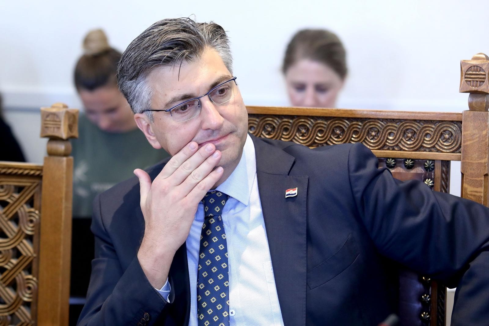 19.07.2019., Zagreb - Saborski Odbor za ustav poslovnik i politicki sustav raspravlja o povjerenju novima potpredsjednicima Vlade Davoru Bozinovicu i Zdravku Maricu te ministru uprave Ivanu Malenici.
Photo: Patrik Macek/PIXSELL
