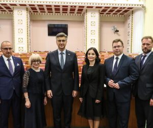 19.07.2019., Zagreb- Saborski zastupnici izglasali povjerenje novoizabranim ministrima u Vladi RH.Ivan Malenica, Gordan Grlic Radman, Vesna Bedekovic, Andrej Plenkovic, Marija Vuckovic, Marko Pavic, Mario Banozic, Josip Aladrovic
Photo: Robert Anic/PIXSELL