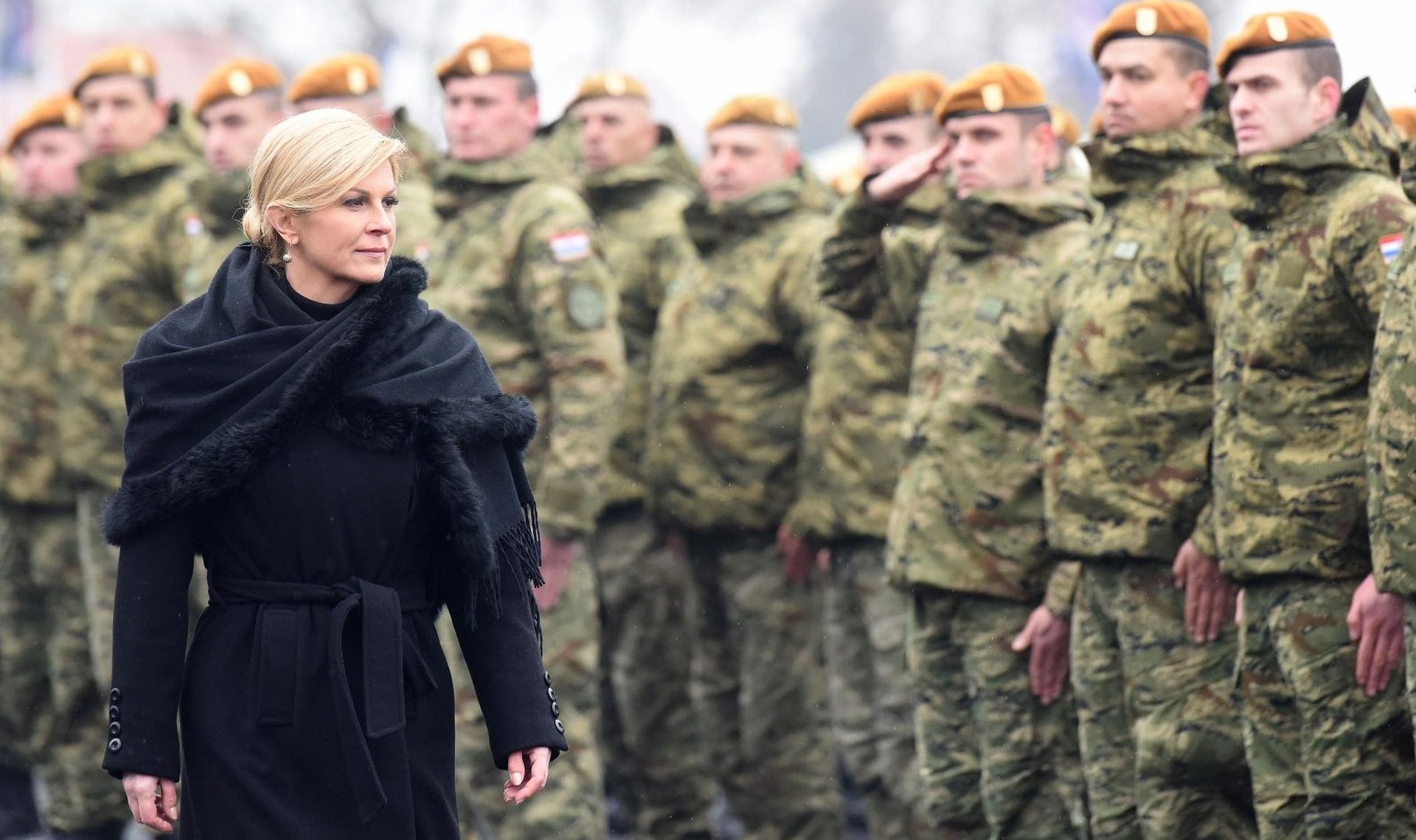 Varaždin: Predsjednica Grabar-Kitarović na svečanosti povratka Puma u grad 20.12.2018., Varazdin- Predsjednica Kolinda Grabar-Kitarovic prisustvovala svecanosti povodom povratka Puma u Varazdin.
Photo: Vjeran Zganec Rogulja/PIXSELL