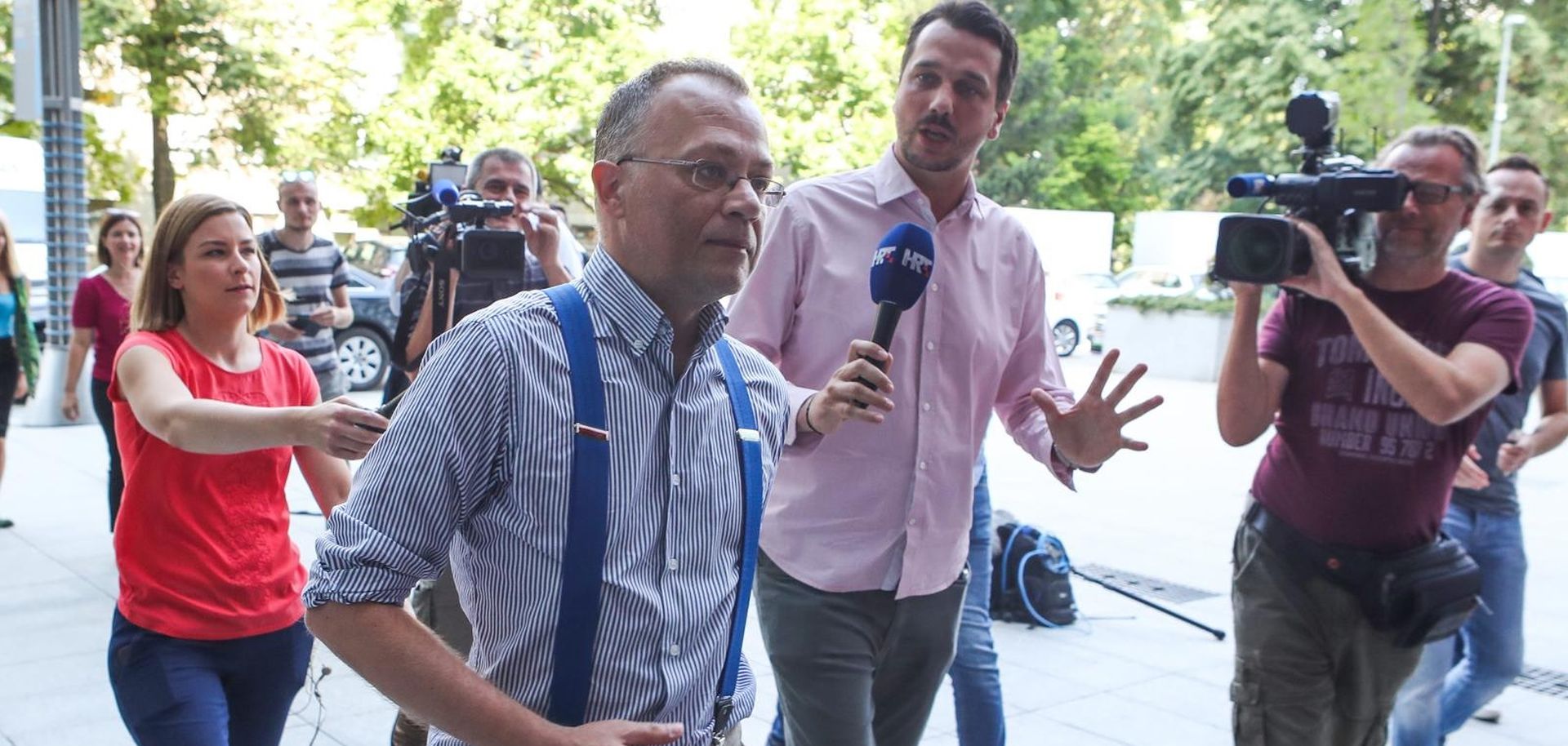22.07.2019., Zagreb- Zagrebtower, Zlatko Hasanbegovic dolazi na Izborni sabor Neovisnih za Hrvatsku. 
Photo: Robert Anic/PIXSELL