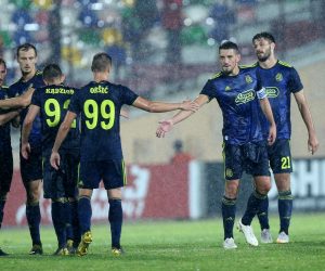 23.07.2019., stadion Mikheil Meskhi, Gruzija, Tbilisi - Prva utakmica 2. pretkola kvalifikacija UEFA Lige prvaka, FC Saburtalo - GNK Dinamo. Bruno Petkovic, Mario Situm, Mislav Orsic, Izet Hajrovic. 
Photo: Luka Stanzl/PIXSELL